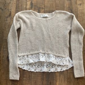 Abercrombie Kid’s Lace Trim Sweatwr